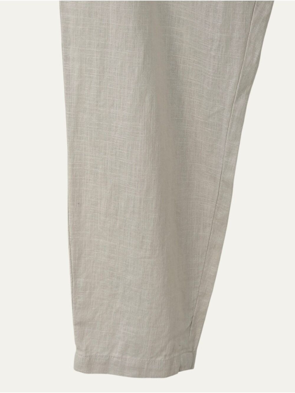 RW&CO Linen Blend Pull On Pants Large Beige Drawstring Ankle Pants - Picture 6 of 8